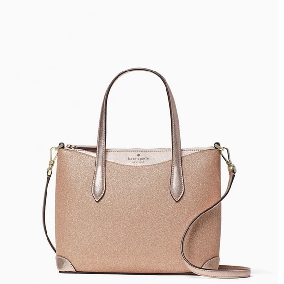 kate spade Handbags - NWOT Kate Spade Shimmer Glitter Rose Gold Purse